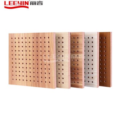 Leeyin Building Materials Fire Retardant Oem Accepted Mdf Perforated Wooden Acoustic Panel