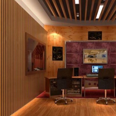 Hot Sales Noise Absorbing Fiber Latest Wooden Grooved Acoustic Panel